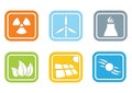 Flat design Ã¢â¬â energy icon set Royalty Free Stock Photo